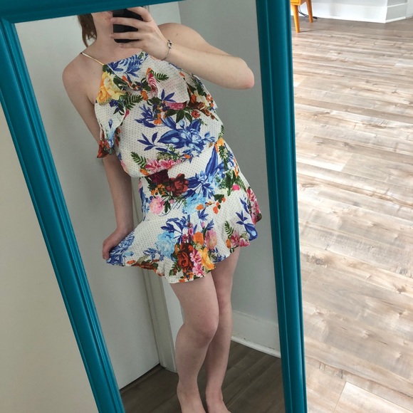 Farm Rio floral printed ruffle mini dress - Picture 8 of 8